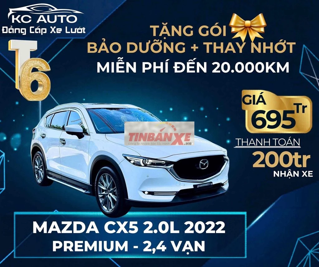 Mazda CX5 2.0L Premium 2022 Trắng 24000 km