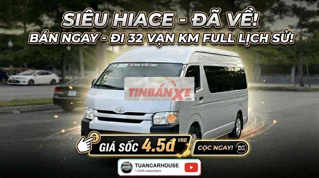 🔴 Toyota Hiace 2017 16 chỗ Bạc xe zin all rất đẹp