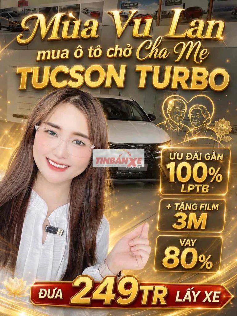 Hyundai Tucson Turbo Trắng ƯU ĐÃI GẦN 100% LPTB