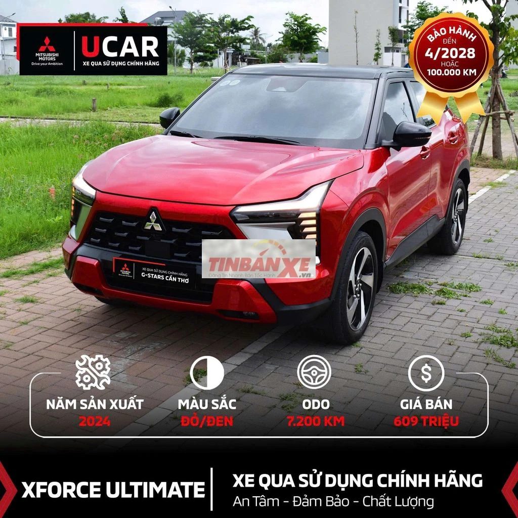 Mitsubishi XFORCE ULTIMATE 2024 Đỏ-Đen 7.200 km