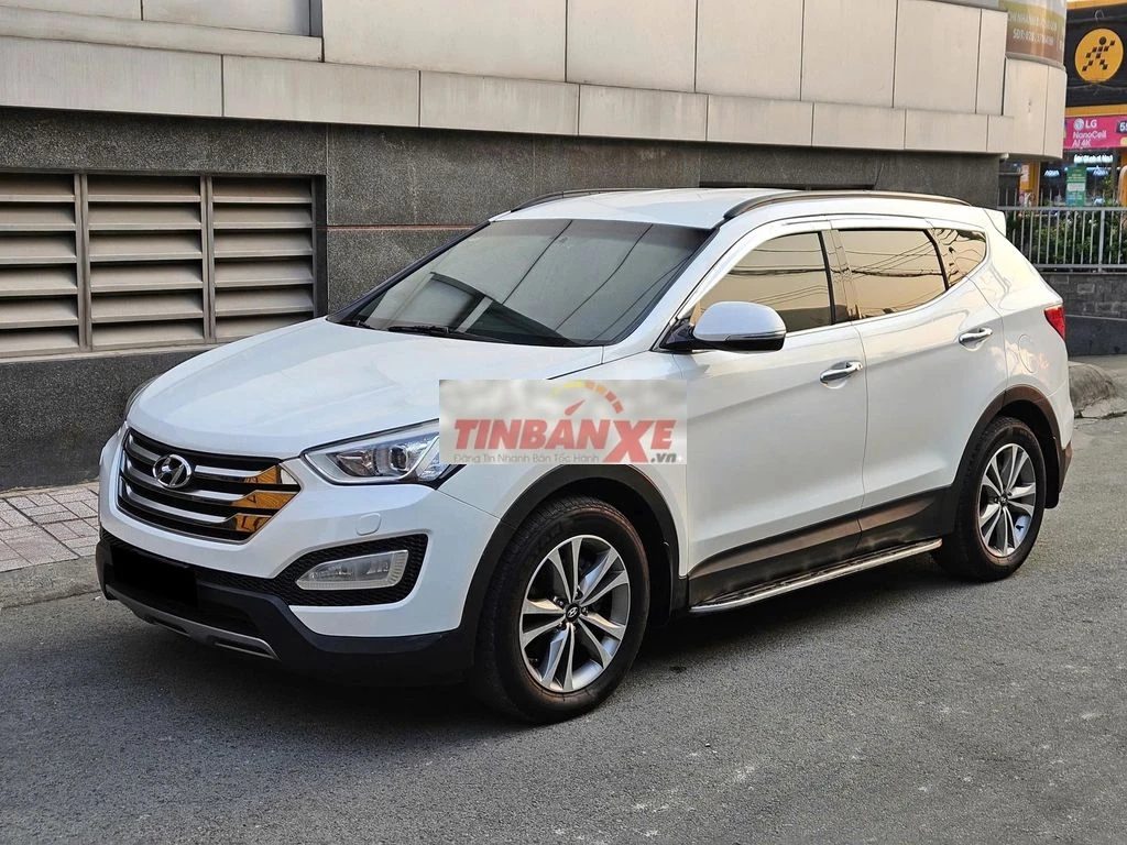 Hyundai Santafe AT dầu model 2016 màu trắng