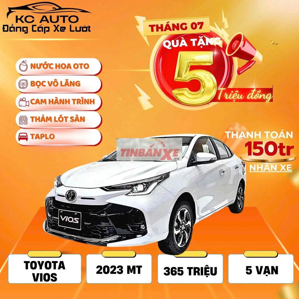 Toyota Vios 2023 1.5L MT Số sàn Trắng
