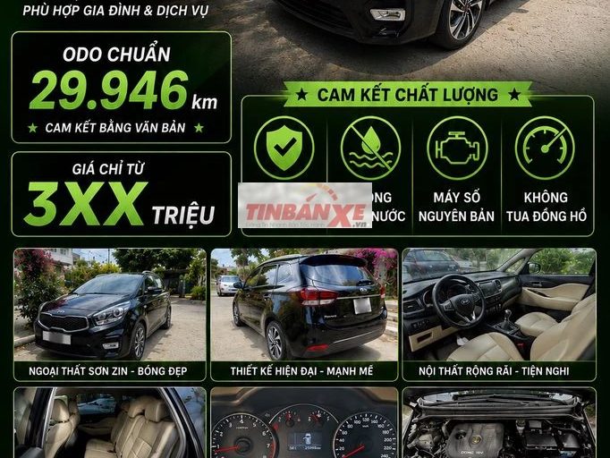 Kia Rondo 2017 Số sàn 29.946 km Đen