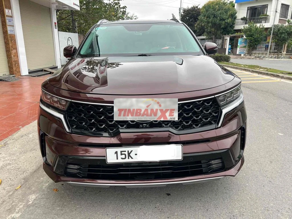 Kia Sorento Premium full 2022 Dầu 70000 km Đỏ mận