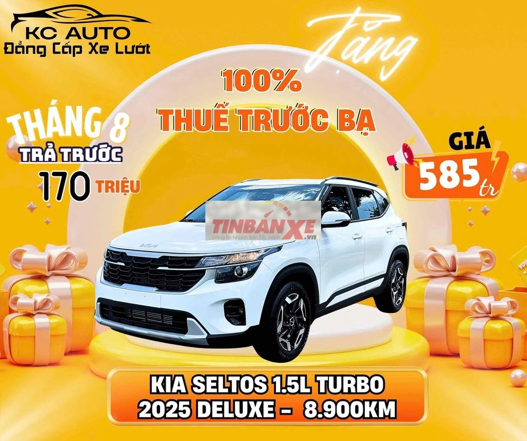 Kia Seltos 2025 1.5 Turbo Deluxe Trắng 8.900 km