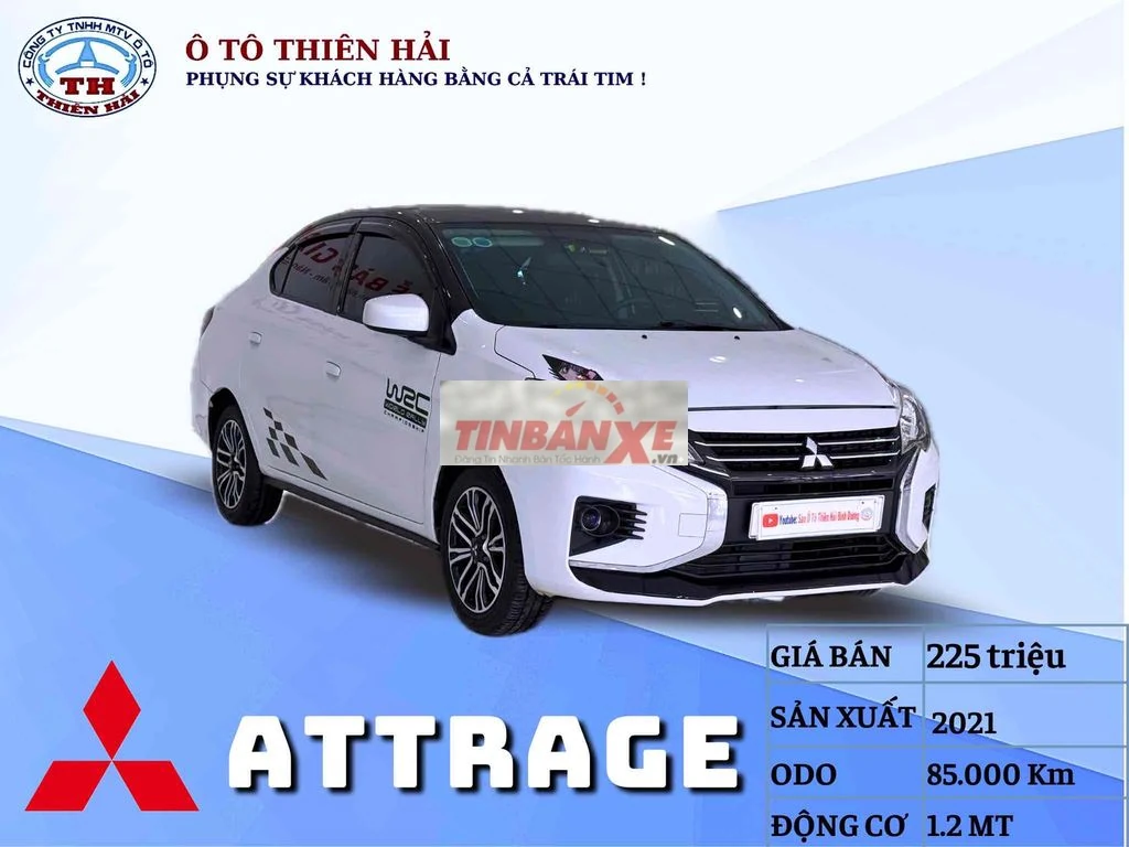 Mitsubishi Attrage 1.2MT 2021 Trắng Số sàn