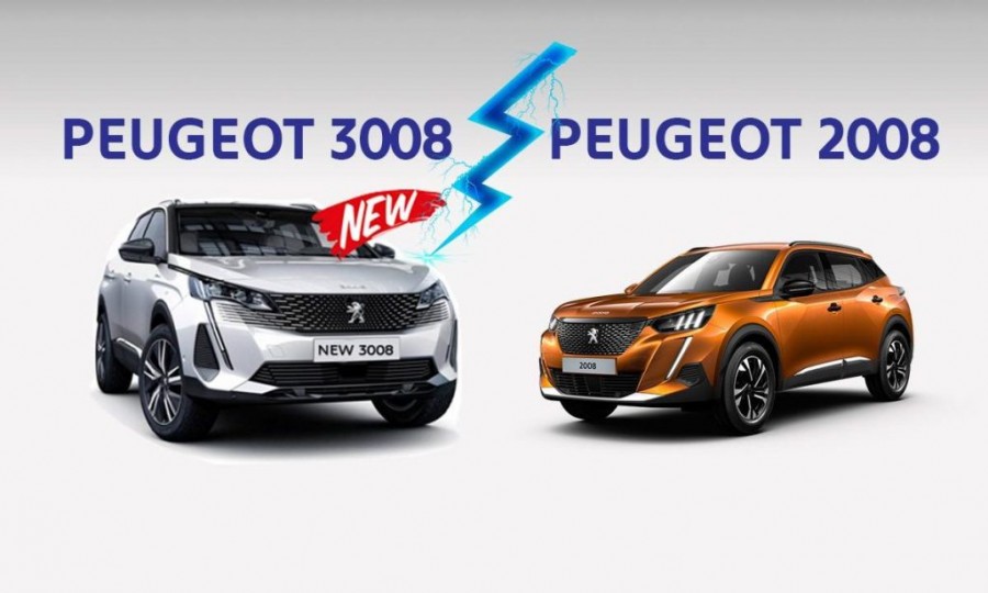 so sanh peugeot 2008 va peugeot 3008 2