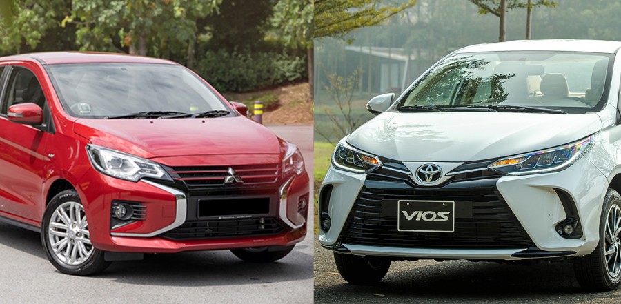 so sanh mitsubishi attrage va toyota vios 1