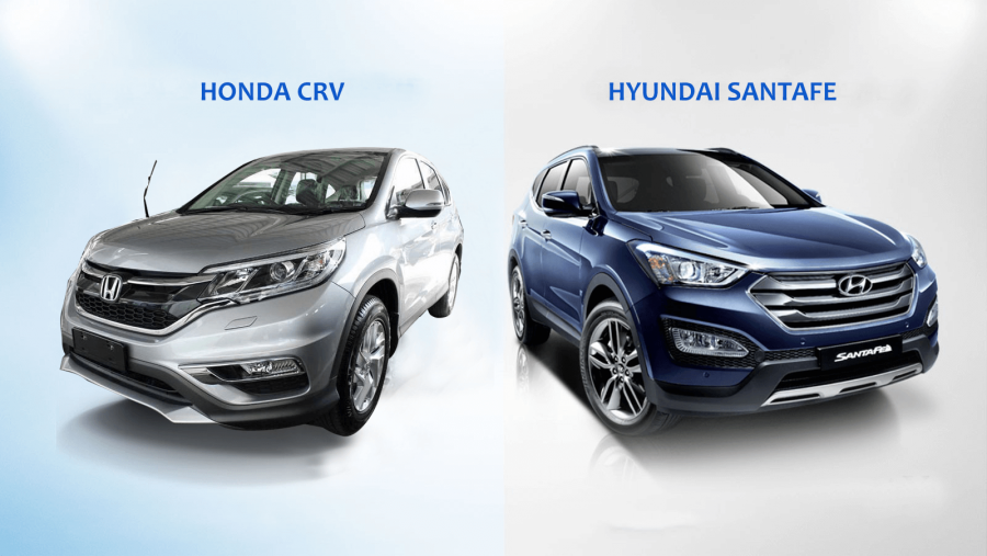 so sanh honda cr v va hyundai santafe 3