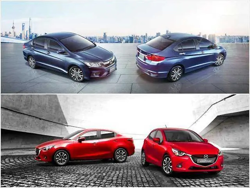 so sanh mazda 2 va honda city 9