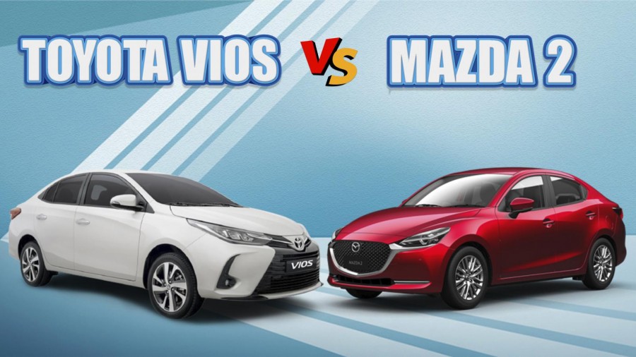 so sanh mazda 2 va toyota vios 1